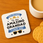 Amazing Grandad Coaster Gift For Fathers Day Birthday Novelty