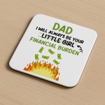 Funny Dad Coaster Gift From Daughter Novelty Father's Day