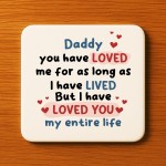 Cute Dad Gift Dad Coaster Loved You My Entire Life Dad Gifts