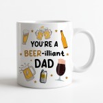 Funny Dad Gift Dad Coffe Mug And Coaster You Are A Beer-illiant