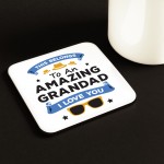 Amazing Grandad Mug and Coaster Set Gift For Fathers Day