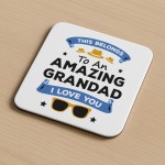 Amazing Grandad Mug and Coaster Set Gift For Fathers Day
