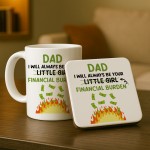 Dad Gift From Daughter Novelty Ceramic Mug and Coaster Set