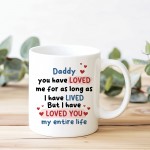 Daddy Gifts Ceramic Mug and Coaster Novelty Gift From Daughter