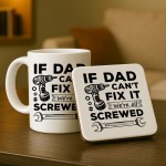 Dad Gifts Cofee Tea Mug From Granddaughter and Grandson Funny