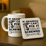 Grandad Gifts Coffee Tea Mug From Granddaughter and Grandson