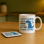 Daddy Gifts Daddysaurus Mug and Coaster Novelty Gifts