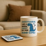 Daddy Gifts Daddysaurus Mug and Coaster Novelty Gifts