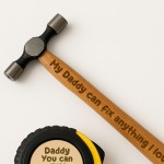 Personalised Daddy Gift For Fathers Day Engraved Hammer