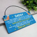 Daddy Gift From Daughter Hanging Plaque Daddy Gift From Son