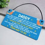 Daddy Gift From Daughter Hanging Plaque Daddy Gift From Son