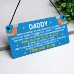 Daddy Gift From Daughter Hanging Plaque Daddy Gift From Son