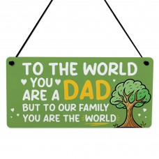 Dad Gift For Birthday Fathers Day You Are The World Plaque