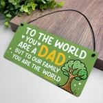 Dad Gift For Birthday Fathers Day You Are The World Plaque