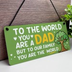 Dad Gift For Birthday Fathers Day You Are The World Plaque
