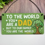 Dad Gift For Birthday Fathers Day You Are The World Plaque