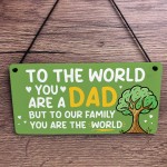 Dad Gift For Birthday Fathers Day You Are The World Plaque