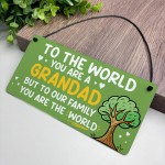 Grandad Gift For Birthday Fathers Day You Are The World Plaque