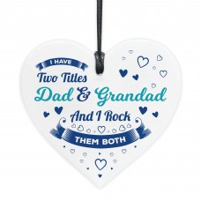 Funny Gift For Dad And Grandad Acrylic Heart Thank You Gift