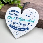 Funny Gift For Dad And Grandad Acrylic Heart Thank You Gift