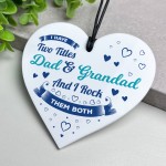 Funny Gift For Dad And Grandad Acrylic Heart Thank You Gift