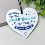 Funny Gift For Dad And Grandad Acrylic Heart Thank You Gift