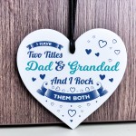 Funny Gift For Dad And Grandad Acrylic Heart Thank You Gift