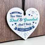 Funny Gift For Dad And Grandad Acrylic Heart Thank You Gift