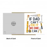 Funny Birthday Card For Dad If Dad Cant Fix It No One Can Card