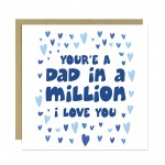 Card For Dad For Fathers Day DAD IN A MILLION Card With Envelope