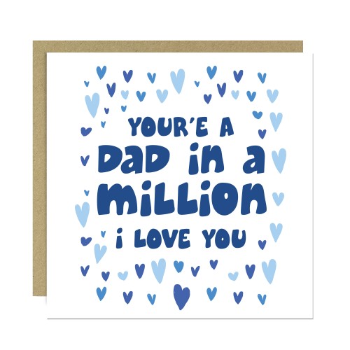 Card For Dad For Fathers Day DAD IN A MILLION Card With Envelope