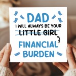 Funny Joke Card For Dad For Fathers Day From Daughter