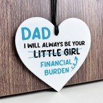 Funny Joke Dad Gift From Daughter Daddys Little Girl Plaque