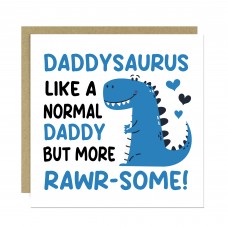 Fathers Day Card For Daddy With Kraft Envelope Rawrsome Card