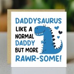 Fathers Day Card For Daddy With Kraft Envelope Rawrsome Card