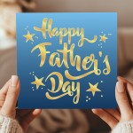 Card For Dad For Fathers Day With Envelope Included Gold Stars