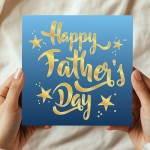 Card For Dad For Fathers Day With Envelope Included Gold Stars