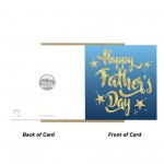 Card For Dad For Fathers Day With Envelope Included Gold Stars