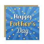 Dad Card For Fathers Day With Envelope Included Gold Stars