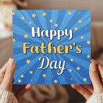 Dad Card For Fathers Day With Envelope Included Gold Stars