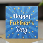 Dad Card For Fathers Day With Envelope Included Gold Stars