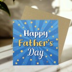 Dad Card For Fathers Day With Envelope Included Gold Stars