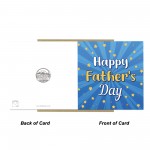 Dad Card For Fathers Day With Envelope Included Gold Stars