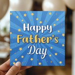 Dad Card For Fathers Day With Envelope Included Gold Stars