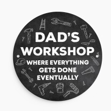 Funny Gift For Dad For Birthday Fathers Day DADS WORKSHOP Sign