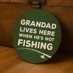 Fishing Gift Hanging Fishing Sign For Man Cave Garage Funny Gift