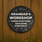 Funny Gift For Grandad Birthday Fathers Day GRANDADS WORKSHOp