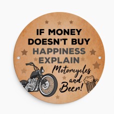 Motorcycle Enthusiast Gift Hanging Motorbike Sign For Man Cave