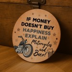 Motorcycle Enthusiast Gift Hanging Motorbike Sign For Man Cave