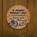 Motorcycle Enthusiast Gift Hanging Motorbike Sign For Man Cave